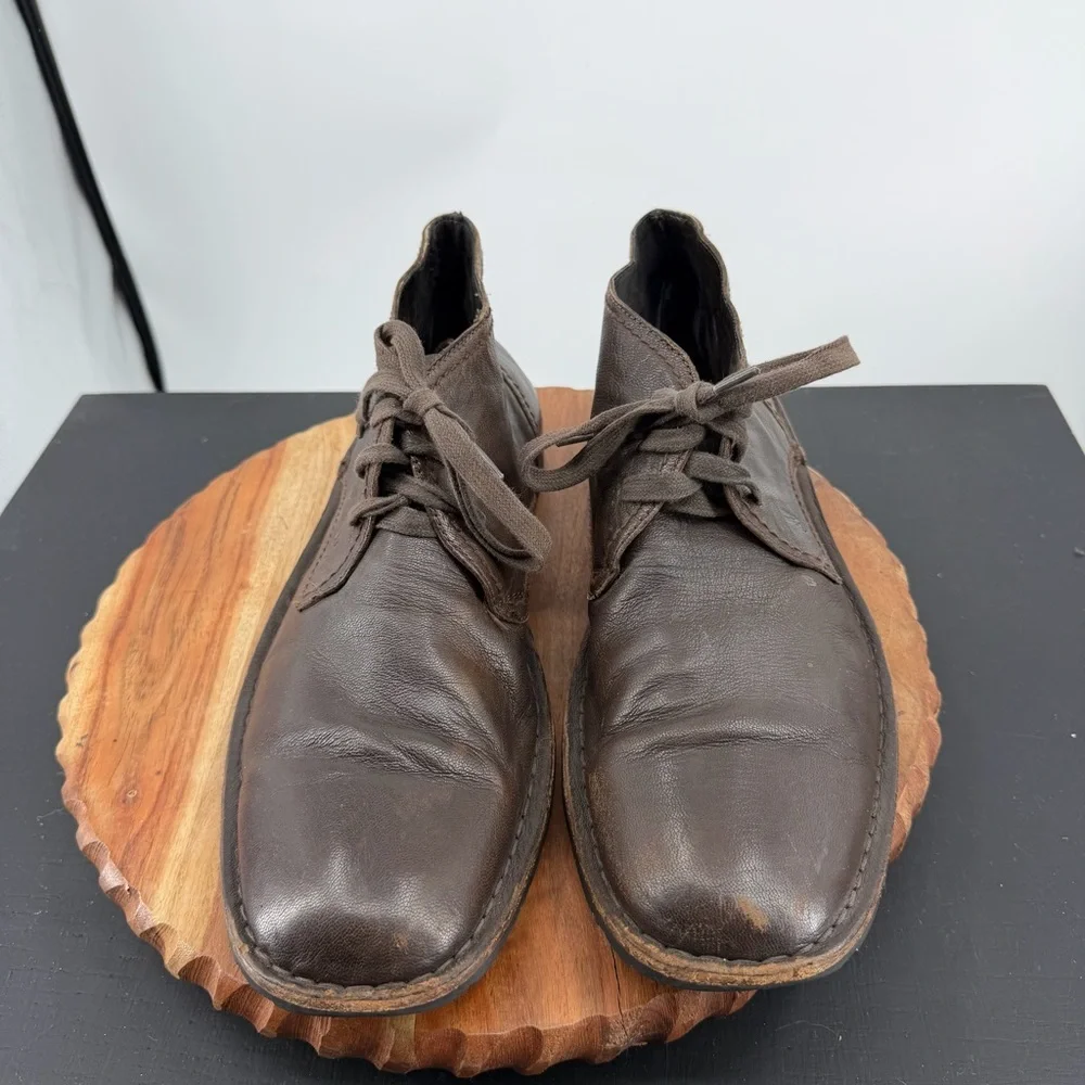 John Varvatos Star USA Hipster chukka‎ boot in brown leather sz 13 lace up